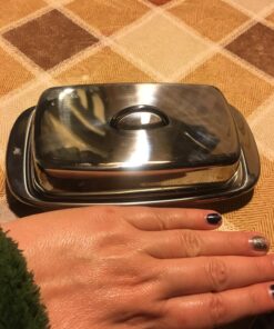 Norpro Stainless Steel Double Covered Butter Dish 1 Silver 21 71KdPIjgQpL