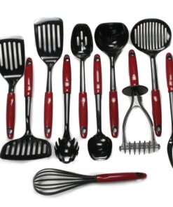 Chef Craft Select Nylon Short Turner/Spatula, 10.5 inch, Red 10 71KdV4n9D4L