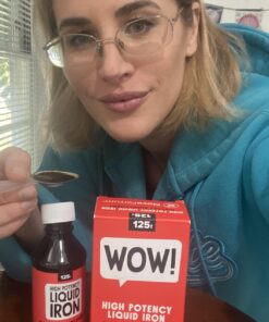 NovaFerrum Wow | 125 High Potency Liquid Iron Supplement | Liquid Iron for Adults | Iron Deficiency | 125mg of Iron Per 5mL Dose | Vegan Verified | Gluten Free Certified | Sugar Free 6 Fl Oz (Pack of 1) 21 71Ke2lKTTDL
