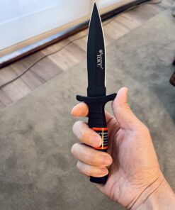 Smith & Wesson SWHRT9B 9in High Carbon S.S. Fixed Blade Knife with 4.7in Dual Edge Blade and TPE Handle for Outdoor, Tactical, Survival and EDC Standard Packaging 47 71KejUHrI8L