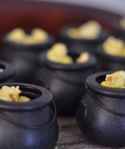 Fun Express 1 Dozen Mini Cauldron Kettles, BPA Free Plastic, St. Patrick's Day, Halloween, Bachelorette Parties, Witches and Wizards, Birthday, Baby Showers Party Decoration Supplies, Black 37 71Kg DCXdfL