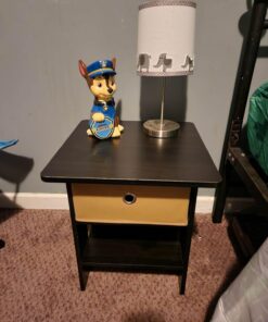 Furinno Andrey End Table / Side Table / Night Stand / Bedside Table with Bin Drawer, Espresso/Brown 1-Pack, Center Bin 43 71Kg70sbCFL