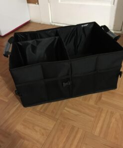 Car Organizer & Storage for Trunk - Collapsible, Sectional & Non-Slip - Consoles for SUV Truck Car Accessories - Automotive Cargo Caddy w/ Adjustable Straps Best for Women & Men Grocery Shopping Etc 42 71KgVD2lwyL