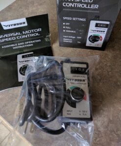 VIVOSUN Variable Fan Speed Controller, Speed Adjuster for Inline Duct Fan in Ventilation System Power Cord 28 71Kgef3nLmL