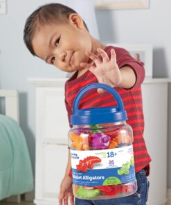 Learning Resources Snap-n-Learn Alphabet Alligators, Fine Motor Toy, 26 Double-Sidedpiece, Ages 18 Months +, Multicolor 30 71Kgt nNbFL