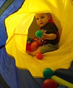 Kiddey Tunnel and Ball Pit Play Tent | 3pc Pop Up Toddler Gym Tunnels with Tents for Kids, Toddlers, Infants Boys & Girls | Indoor & Outdoor Gift Game | Baby Crawling Pits for Playground 3 Pc. Play Tent 31 71KhETtEolL