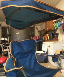 Quik Shade MAX Shade Relaxing Chair With Cup Holders, Foldable, Aluminum, Blue 48 71KhWrRXzML