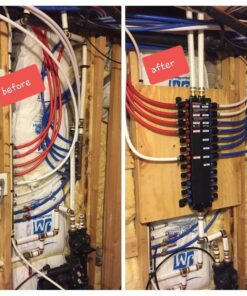 Viega 50243 1/2-Inch PureFlow Zero Lead Poly Alloy PEX Crimp Manabloc With 24 Ports - 15 Cold 9 Hot 21 71Ki3a4a7cL
