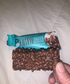 FULFIL Vitamin and Protein Bars, Chocolate Salted Caramel, Snack Sized Bar with 15g Protein and 8 Vitamins Including Vitamin C, 12 Counts 12 Count (Pack of 1) 33 71KieIVR4oL