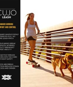 EzyDog Cujo Shock Absorbing Bungee Dog Leash - Best Dog Rope Training Lead - Reflective Trim for Nighttime Safety - Padded Pull Handle for Superior Comfort and Control (40", Black) 40-Inch 12 71KifiKDgL