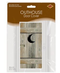Outhouse Door Cover Party Accessory (1 count) (1/Pkg) 1 Outhouse 21 71KijTSAQL
