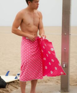 SportLite Microfiber Beach Towels - Printed or Unprinted Styles - Cabana Towels - Surf Towels - Sand Free - Fast Dry (32 x 68 inches and 30 x 70 inches) Printed Beach Towel: 32"x68" Polka Dots Beach Towel 13 71Kir0X4aL