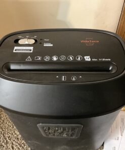 Paper Shredder,VidaTeco 14-Sheet Cross-Cut Shredder with US Patented Cutter,Also Shreds Card/CD,Heavy Duty Paper Shredder for Home Office,Durable&Fast with Jam Proof System,6.6-Gallon Basket (ETL) Cross Cut 14-Sheet 31 71Kk9Sl2c1L