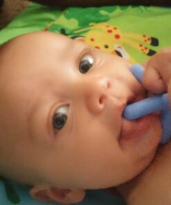 Comotomo Silicone Baby Teether, Blue, 1.75x1.75x3 Inch (Pack of 1) 1.75x1.75x3 Inch (Pack of 1) 19 71KkLK6Z1L