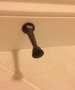 10 Pack - Designers Impressions Oil Rubbed Bronze Heavy Duty Solid Rigid Door Stop w/Rubber Tip : 2546 8 71KlYahmsL