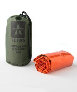 Alternative view of Titan Survival's Extra-Thick Emergency Mylar Sleeping Bag | Designed for NASA Space Exploration and Heat Retention. Perfect for Survival Kits and Go-Bags | PE, 36" x 78" Safety-Orange