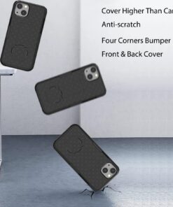 Ailiber Compatible with iPhone 13 Case, iPhone 13 Case Holster with Screen Protector, Swivel Belt Clip, Kickstand Holder, Slim Shockproof Shell Slide Pouch Phone Cover for iPhone 13 6.1 inch -Black Screen Protector & Black 13 71Kmbr3pegL 1