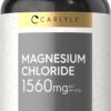 Magnesium Chloride | 1560mg | 200 Tablets | Cloruro de Magnesio Supplement | Vegetarian, Non-GMO, and Gluten Free Formula | by Carlyle 34 71Kmrz25ykS