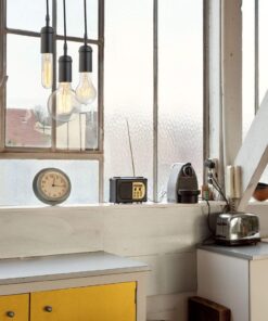 Globe Electric 65980 Leila Pendant, Black 3-Pack, Bulb Not Included 10 71Kn10 IipL