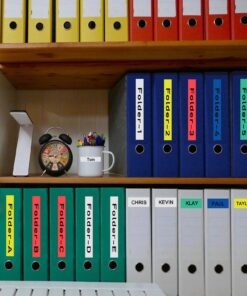 NineLeaf 6 Pack Compatible Label Tape Replacement for Dymo D1 Label Tape 12mm 45013 45010 45016 45017 45018 45019, 1/2 Inch D1 Label Cassette Use for Dymo LabelManager 160 280 360D 210D 450 COLORPOP 14 71Kn10iDL