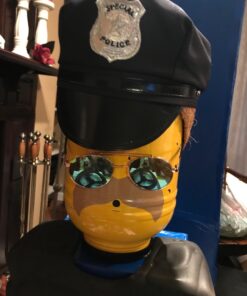 Jacobson Hat Company Police Hat with Bright Gold Plastic Badge One Size Fits Most Black 21 71Kn9tBF9XL