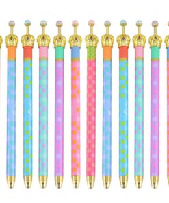 MOACC 12 Pack Cute Pens,Princess Crown Pens Lovely Funny Korean Style Ball Point Pens Black Ink Creative Stationery for School Office Family Use,Gift 12 Count (Pack of 1) 15 71KnJ5MFeL