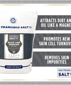 Black Lava Hawaiian Sea Salt - 2 lb. Bag Coarse Grain by San Francisco Salt Company 2 Pound (Pack of 1) 10 71KnoHYyI0L