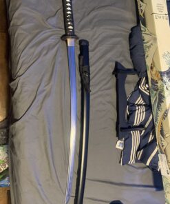 Vulcan Gear Traditional Japanese Handmade Sharp Katana Samurai Sword with Scabbard and Sword Stand Dragon Tsuba 53 71Knt3Dau8L