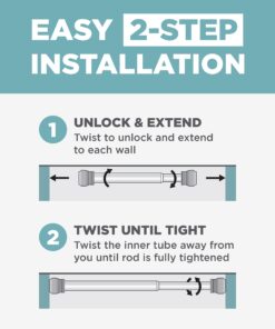 Zenna Home 502S Stall Adjustable Tension Shower Rod, Size-27 to 40", Chrome Stall Size - 27" to 40" 16 71KoctCDfzL