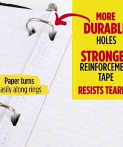Five Star Loose Leaf Paper + Study App, 4 Pack, 3 Hole Punched, Reinforced Filler Paper, College Ruled Paper, 11" x 8-1/2", 100 Sheets/Pack (38032) 19 71Kp 0XfhvL