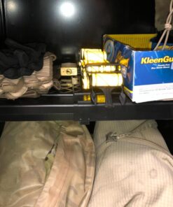 LockerMate Adjust-A-Shelf Locker Shelf, Easy to Use, Extends to Fit Your Locker, Black 1 Pack 27 71KqVTh5XaL