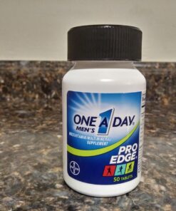 One A Day Men’s Pro Edge Multivitamin, Supplement with Vitamin A, Vitamin C, Vitamin D, Vitamin E and Zinc for Immune Health Support* and Magnesium for Healthy Muscle Function, Tablet 50 Count 50 Count (Pack of 1) Supplement Tablet 31 71KqnuTdWnL