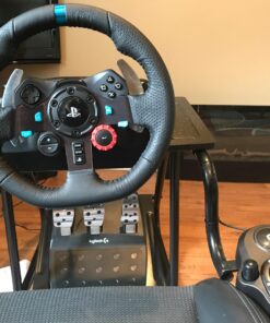 VEVOR Racing Simulator Stand Adjustable Steering Wheel Stand Carbon Steel Racing Wheel Stand fit for Logitech G25, G27, G29, G920, Racing Wheel Gaming Stand, Not Included Wheel,Pedals and Chair Black 73 71KrC3QsWL