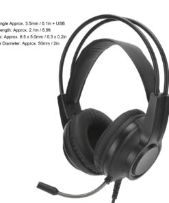 Gaming Headset,PC Headset with Noise Canceling Mic,3.5MM Gaming Headphone,USB Wired Gaming Headphone,Comfortable Earmuffs, Long Time 13 71Krk27GhIL