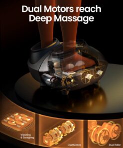 RENPHO Foot Massager Machine with Heat, Shiatsu Deep Kneading, Multi-Level Settings, Delivers Relief for Tired Muscles and Plantar Fasciitis, Fits Feet Up to Men Size 12,Brown Black-sl 19 71KtdNOinoL