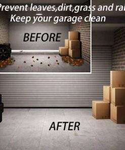 Universal Garage Door Threshold Seal, DIY Garage Door Weather Stripping, Weatherproof Floor Buffer Bottom Rubber Strip Replacement, Not Include Sealant/Adhesive (20 Ft, Black) 20Ft 16 71KtwTTueWL