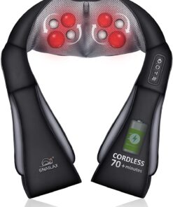 Snailax Shiatsu Foot Massager with Heat- Washable Cover Kneading Foot & Back Massager, Memory Foam Massage Seat Cushion - Back Massager with Heat 14 71Ku5WpfWyL