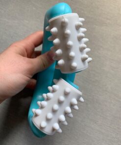 Handheld Massage Roller,Full Body Anti Cellulite 2 Wheels Manual Muscle Massager Fit for Foot Hand Body Neck Head Leg Pain Relief 20 71KuZpNvTRL