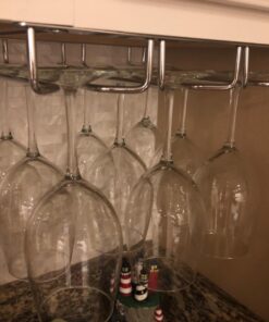 Huji Durable Under Cabinet Stemware Rack Storage Organization (1 Pack, Chrome) 1 22 71Kub1DYeAL