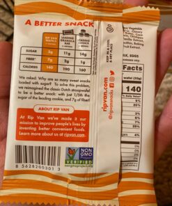 Rip Van WAFELS Dutch Caramel & Vanilla Stroopwafels, Healthy Non GMO, Low Calorie / Sugar Office Snacks, Keto Friendly, (3g), 12 Count (Packaging May Vary) 1.16 Ounce (Pack of 12) 40 71KvL4tL6YL 2