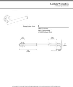 Gatco 4243MX Latitude II, Euro Tissue Holder In Matte Black, 6.88" Single Post 10 71Kvn53YKbL
