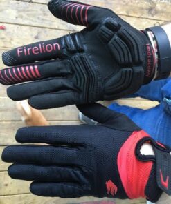FIRELION Bike Gloves for Men/Women Cycling,Cycling Gloves for Outdoor MTB DH Road Racing,Full Finger Half Finger Padded Bicycle Protective Gloves,Non-Slip Shock-Absorbing Touchscreen Riding Gloves Large Full Red 63 71KwNtnmWkL