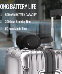 Pointcinco Active Noise Canceling Headphones, Over Ear Headphones with Mic, 60 Hours Play Time On Ear Bluetooth Headphones with Deep Bass, Foldable Headphones with HiFi Audio for Music P1 57 71KxRGdZoLL