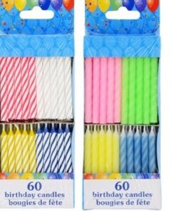 Greenbrier Pastel Spiral, Spiral Bright Birthday Candles 2 Packs 120 Candles