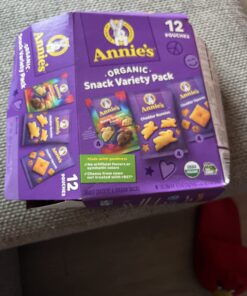 Annie's Homegrown Variety Organic Variety Pack, Cheddar Bunnies, Bunny Grahams & Cheddar Squares, 12 Pouches Crackers & Graham snacks 12 Piece Assortment 47 71KyyWG1sOL