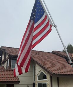 American Flag 3x5 Outdoor by Grace Alley, Embroidered Stars, Sewn Stripes, Heavy Duty, Hand Made and Fade Resistant - Long Lasting Nylon & Brass Grommets for Commercial Grade Durability, 100% Made in USA 48 71KzEr7AWoL