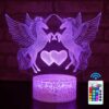 Hyodream Unicorn Lamp,Unicorn Night Light Kids Night Light,16 Colors with Remote 3D Optical Illusion Kids Lamp as a Pefect Gifts for Boys and Girls on Birthday or Holiday (Unicorn) 41 71KzOdpWTdL