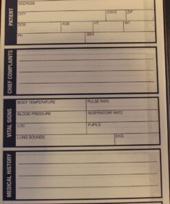 EMT/First Responders Vital Statistics Notebook – 8” x 4” Medical Notebook for Vital Signs and Additional Patient Information – 210 Pages (3 Pack) 3 Pack 23 71KzOkMraqL