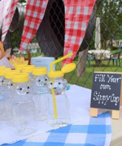 Little Giant Plastic Bear Bottle Honey Squeeze Bottle with Flip-top Lid (12 Ounce, 12 Pack) (Item No. HBEAR12) 32 71KzR5Cnl5L