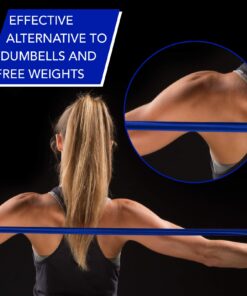 THERABAND Resistance Bands Set, Professional Elastic Band For Upper & Lower Body Exercise, Strength Training without Weights, Physical Therapy, Lower Pilates, & Rehab, Blue & Black, Advanced Non Latex Blue/Black - Advanced Set 16 71KzvIRMfL